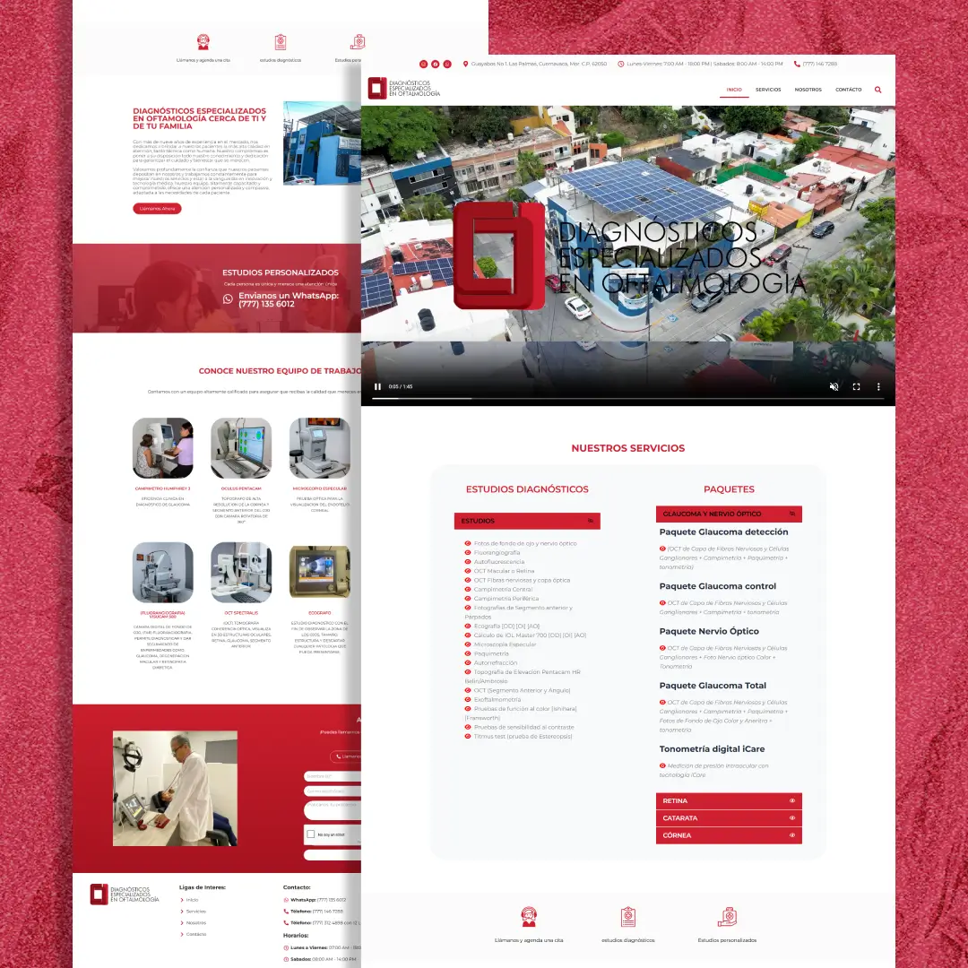 Desarrollo web para clínica oftalmológica en Cuernavaca - CDI Oftalmología