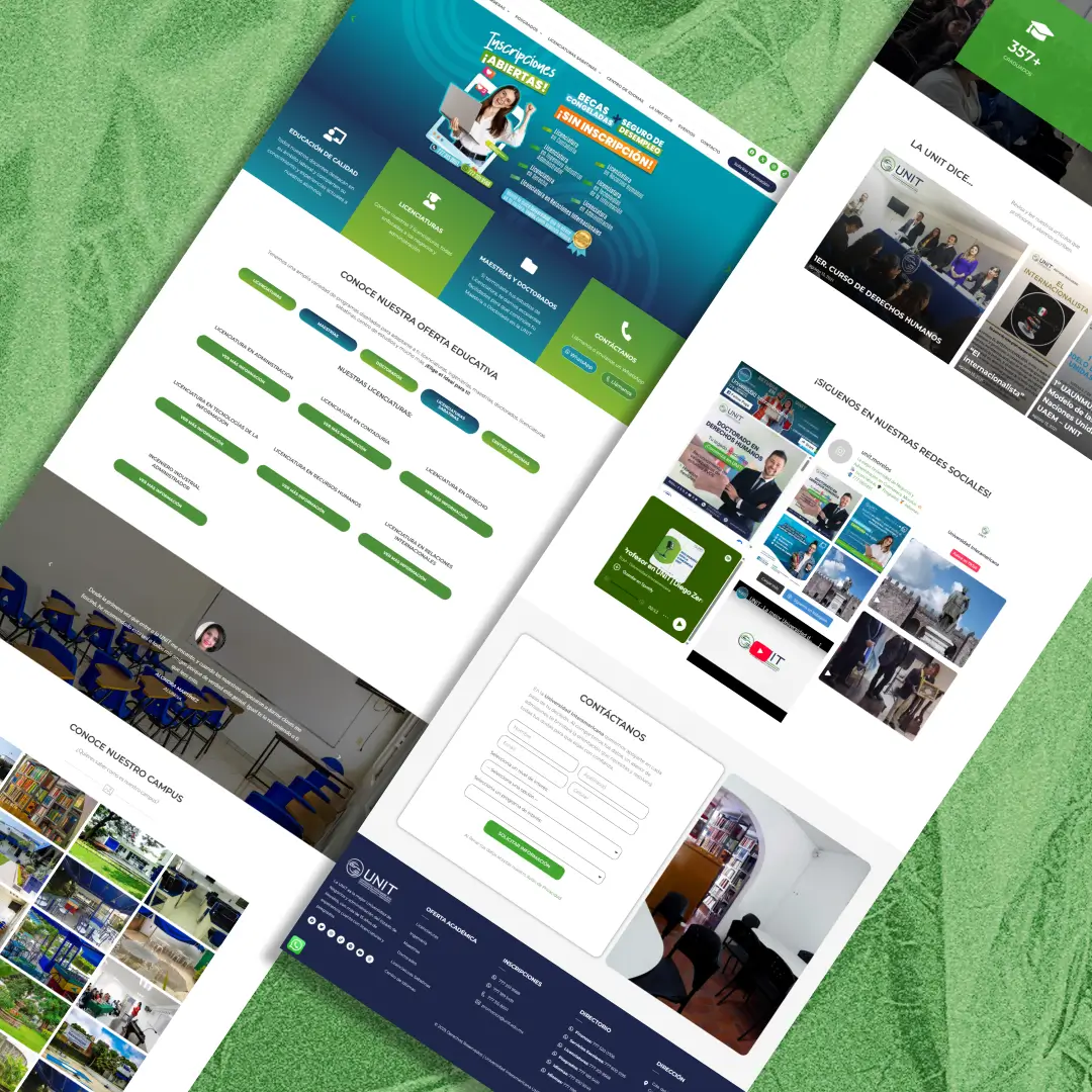 Diseño web para universidad estatal en Cuernavaca - UNIT